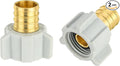 (Pack of 2) EFIELD Pex 3/4" Pex x 1/2" Female NPT Swivel Adapter Barb Crimp Brass Pex Fittings, ASTM F1807 (2),(PEX1807305)