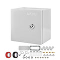 Steel Electrical Junction Box, 8 x 8 x 6 Waterproof & Dustproof Electrical Enclosure, Outdoor & Indoor Universal Project Box with Lock & Mounting Plate