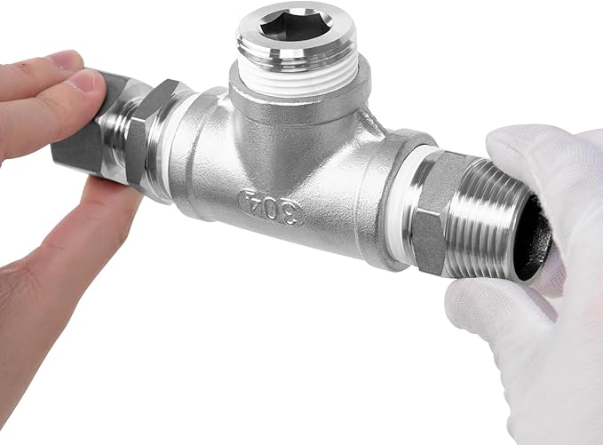 ChillWaves 304 stainless steel Pipe Fitting, Internal Hex Head Socket Pipe Plug Fitting，2" NPT Male，Thread Adapter(1-PACK)