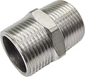 JoyTube 1-1/2" Male to 1-1/2" Male NPT Hex Nipple, Pipe Fittings 304 Stainless Steel Threaded (Pack of 1)