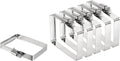 uxcell 6Pcs 304 Stainless Steel Rectangular Hose Clamp, Adjustable 3 x 2 Inch Square Worm Gear Duct Pipe Tube Clamps for Ducting Bracket Cable Tray Bridge Project Systems, Silver