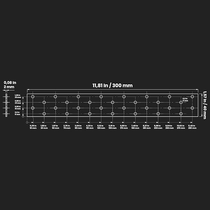 Repa Market Heavy Duty Metal Bracket Mending Plate - 11.81" x 1.57" Inch/ Pack of 4 - Steel Shelf Brackets -Perforated Sheets for Home Improvement Flat Wall Mounting Plates for Wood Beam 12" x 1.50"