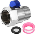 uxcell G1/2" Female x Male Shower Shut Off Valve, Brass Water Flow Control Valve for Shower Head with Hose Flow Restrictor, Blue