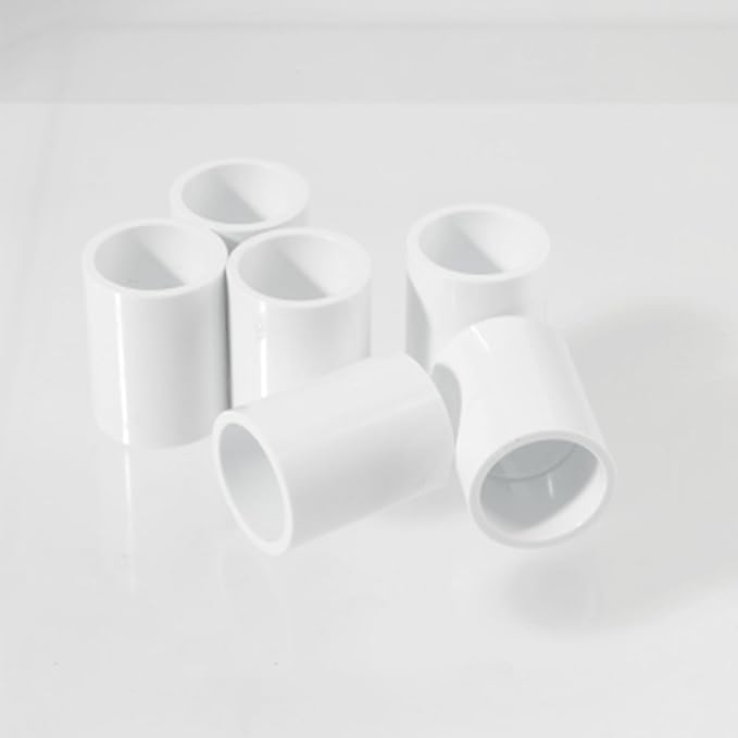 40 Pack 3/4" PVC Pipe Coupling, PVC Slip Socket Fitting Adapter Connector, Sch40 Pipe Fittings Straight Pressure Fittings (White)