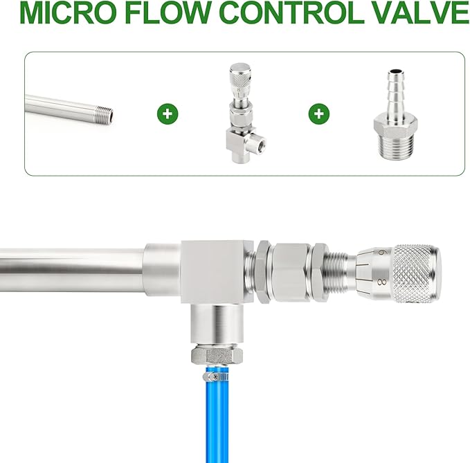 TAISHER 1PCS 304 Stainless Steel Reduce Port 3mm 90 Degree Elbow Needle Valve 1/8" NPT Female，Accurate Dials For Micro Flow Control Instrument Gauge Water Gas Oil