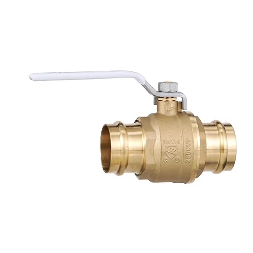 Watts LFFBV-3-PRESS-M2 Series 2" Lead-Free 2-Piece Full Port Chrome-Plated Brass Ball Valve with Integral Press Fitting End Connections for Types K, L, and M Hard Copper Tubing