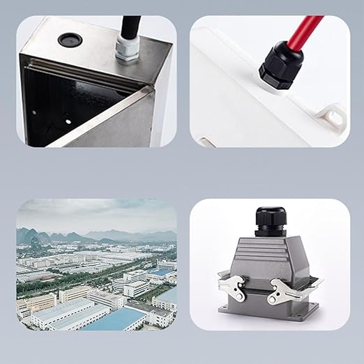 10 Pack 1/2" NPT Cable Gland Waterproof IP68 Nylon Cable Pass Through Cord Grip Connector Strain Relief Wire Grommet, for Electrical Enclosures Junction Boxes, LED Light