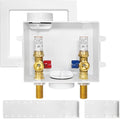 1-Pack HeSun Washing Machine Outlet Box, 1/2 Inch MIP(Sweat) Inlet x 3/4 Inch MHT Outlet, Laundry Pex Washer Outlet Box,with Copper Water Hammer Arrestor(WM011)