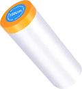 Muf 5 x 65 Feet Plastic Drop Cloth Plastic Sheeting with Masking Tape,Waterproof Protective Masking Film,Prevent Dust Paint for Car,Furniture,Carpet,Floor,1 Pack