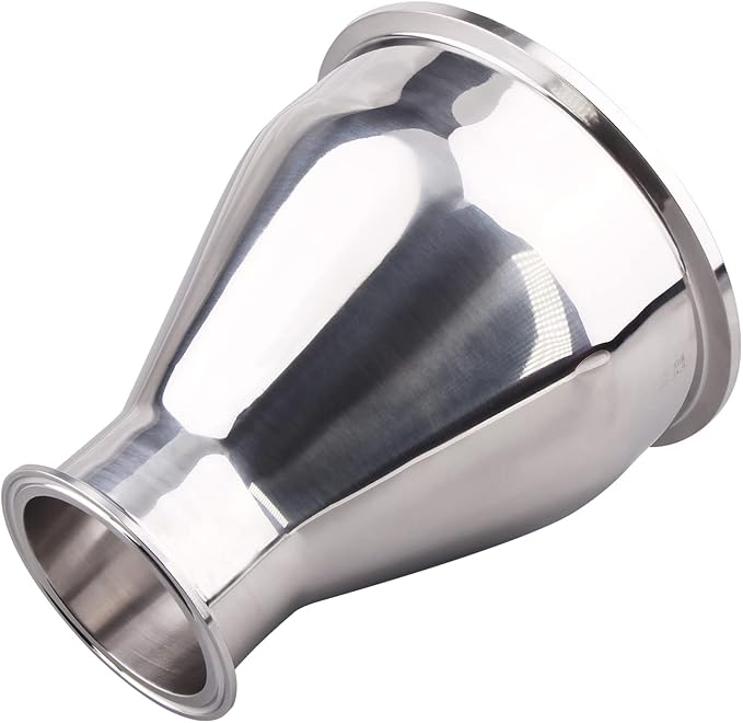 DERNORD Sanitary Fitting Reducer Fitting SUS304 Tri Clamp Ferrule Style 6" Tube OD to 3" Tube OD