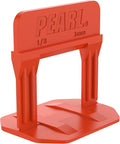 PEARL ABRASIVE CO. Leveling System Box of 500, Red, 1/8"
