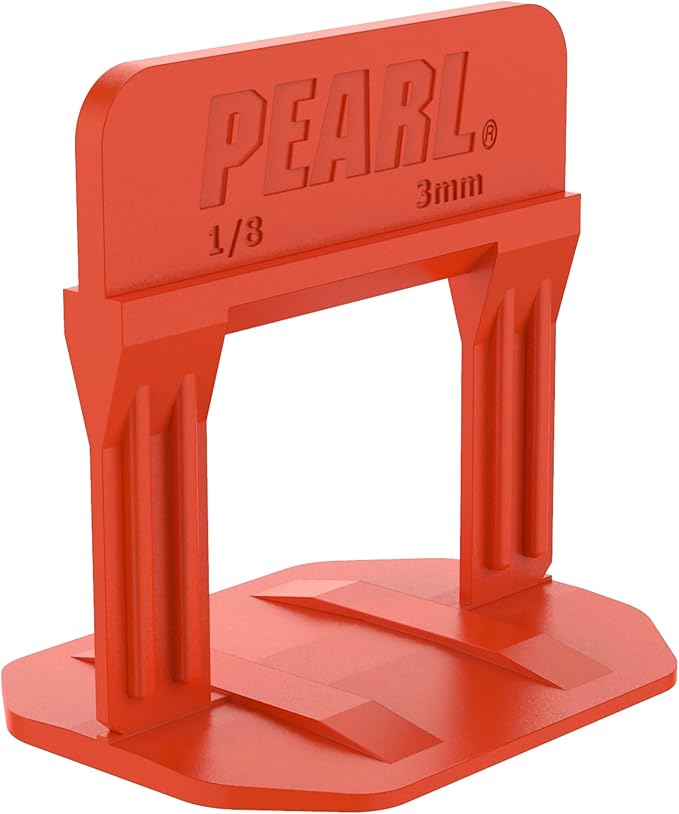 PEARL ABRASIVE CO. Leveling System Box of 500, Red, 1/8"