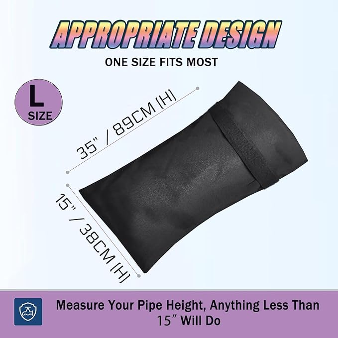 Outdoor Faucet Covers for Winter, 15" W x 35" H Outside Yard Hydrant Protector Socks Winter, Insulated Hose Bib Protector Cover, Spigot Pipe Cover Freeze Protection