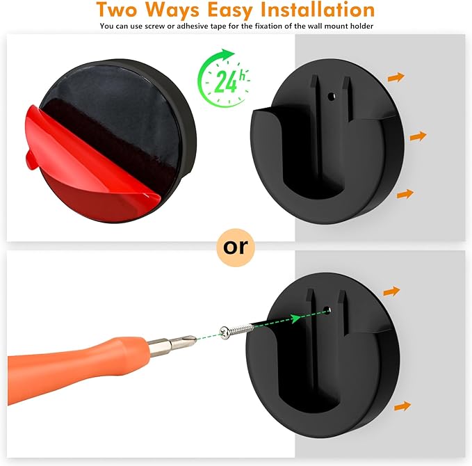 2 Pack Adhesive Wall Mount for Indoor Cam(1st Gen and 2nd Gen), Two Ways Easy Installation with Strong Tape and Screws, No Drilling, No Screws, Convenient and Practical Mount by ALERTCAM