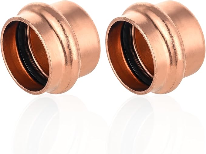 30-Pack HeSun Copper Press End Cap(Plug), 1" Pressure Fittings, Press Fit for Copper Tube Connection(PRESS021-30)