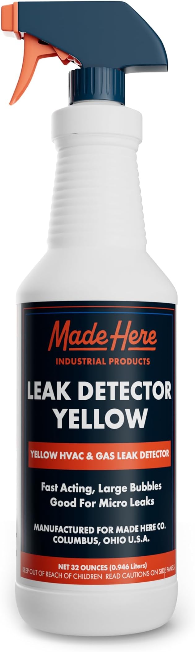 Leak Detector Yellow - Fast Acting, All-Purpose Leak Detection for High & Low Temperature Applications in Gas & C02 Systems (32 oz) (Packaging May Vary)
