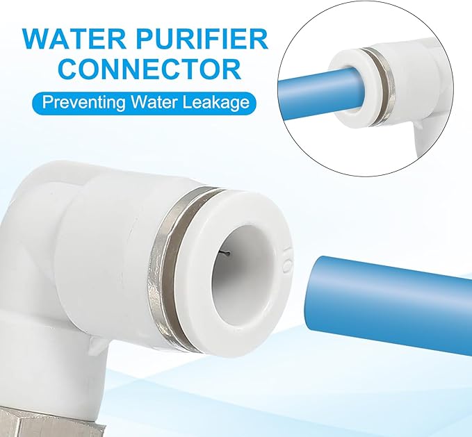 PATIKIL Push to Connect Fitting, 10 Pack Pneumatic Air Elbow Quick Connector 1/4"PT Male Thread x 10mm Tube 90 Degree Connect Tubing Elbow Air Tube Fitting Pneumatic Quick Adapter, White