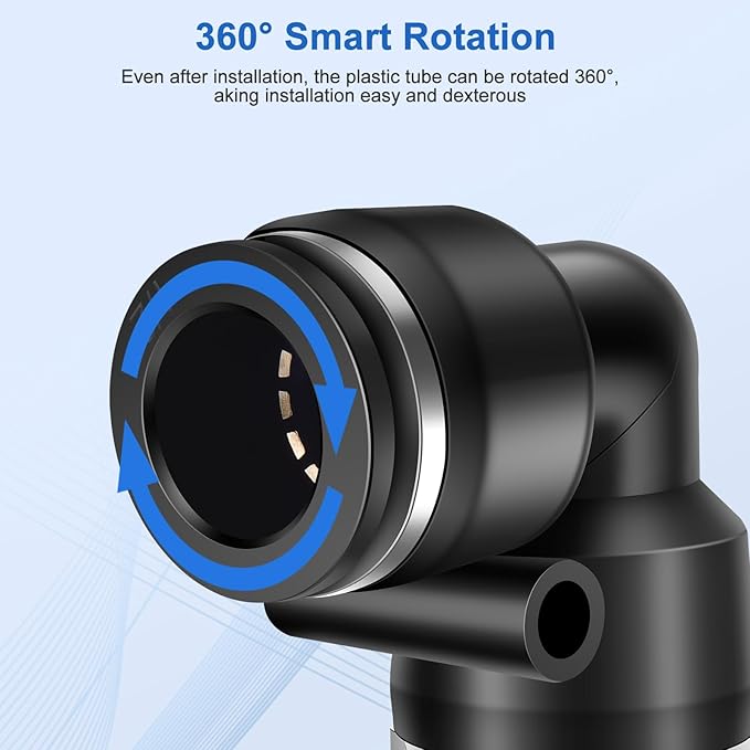 12 Pcs Push to Connect Fittings 1/2 Inch Tube OD x 1/2 Inch NPT Thread Pneumatic Male Straight and Elbow Quick Connect Air line fittings