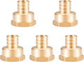 WMAXPFIT(5 Pack) 3/4 Inch PEX x 3/4 Inch Female NPT Thread Adapter F1807, LF Brass crimp fitting for PEX-b pipe