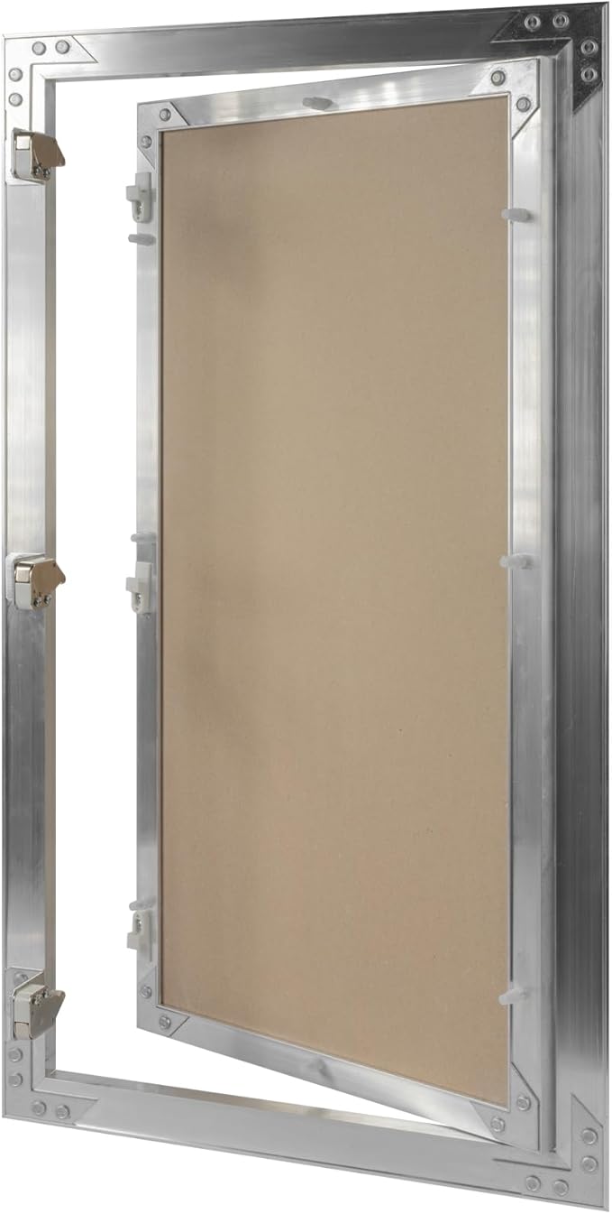 12" x 24" Inch Aluminum Drywall Access Panel - Service Shaft Door - Plumbing, Electricity, Heating, Alarm Wall Inspection hatch for Drywall - Bathroom Service Access Hole Cover