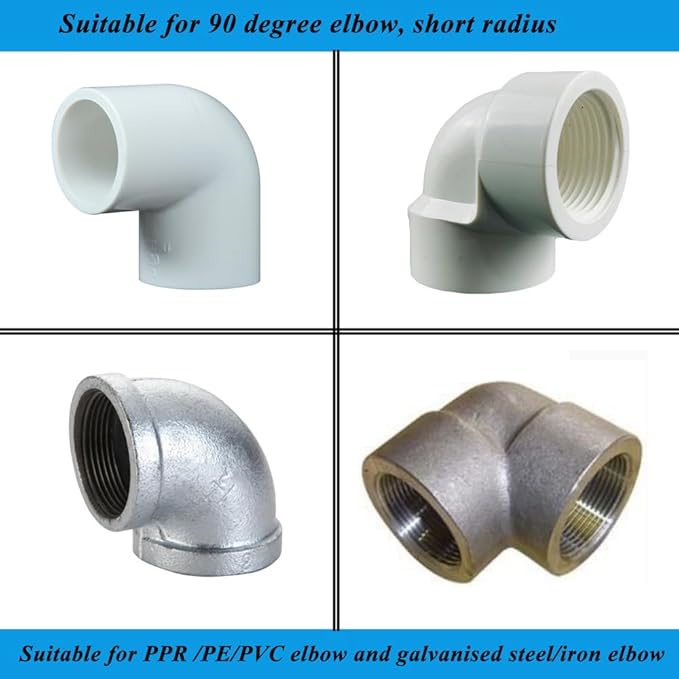 Pipe Repair Clamp For 2-1/2 Inch Pipe Elbow(Outer Diameter of the Pipe is about 3 inch),90 Degree Elbow Leak Sealer,Short Radius,For PPR/PE/Iron Pipes With Threaded/Socket Connection Elbow