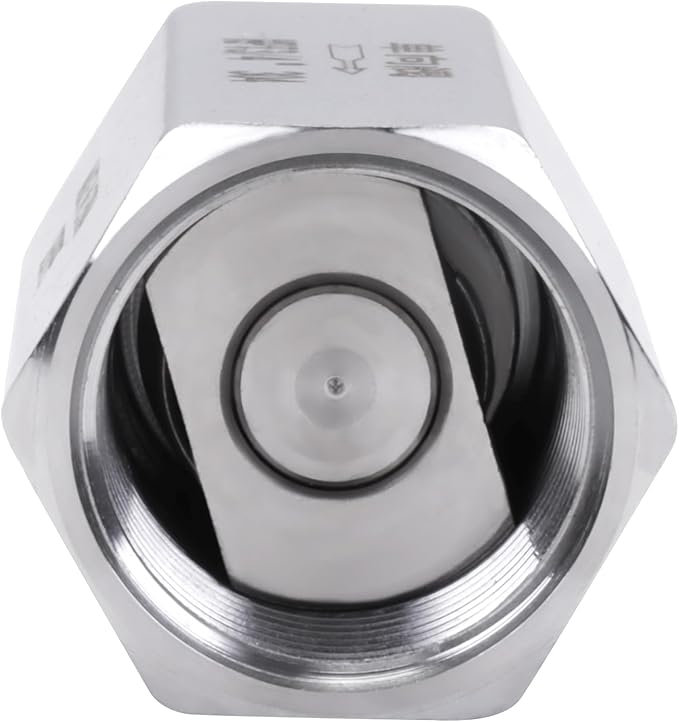 Air Check Valve - 3/4" NPT Female x Female High Temperature Stainless Steel Hex One Way Valve For Air