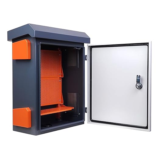 0utdoor Electrical Box NEMA Enclosure 15.7 * 19.7 * 7.9" Weatherproof Junction Box with Fan Vent Meta Electrical Cabinet with Shelves(40 * 50 * 20cm)