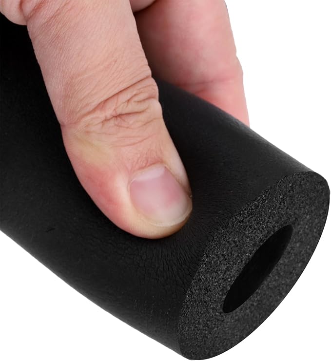 uxcell Foam Tubing for Handle Grip Support, Pipe Insulation Outside Pipe Lagging, 13mm(1/2") ID 46mm OD 1m Black