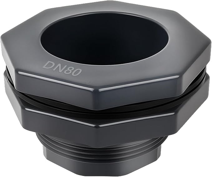 Bulkhead Fitting 3 Inch PVC - Heavy-Duty Plumbing Kit for Water Tank, Aquariums, Rain Barrels & Pools with Reinforced Seals