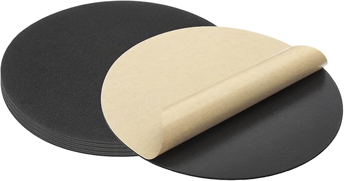 PATIKIL 7 Inch Diameter Lamp Base Felt 5Pack 2mm Thick Foam Adhesive Non-Slip EVA Protection Pad Mat for Lamp Furniture DIY Craft, Black