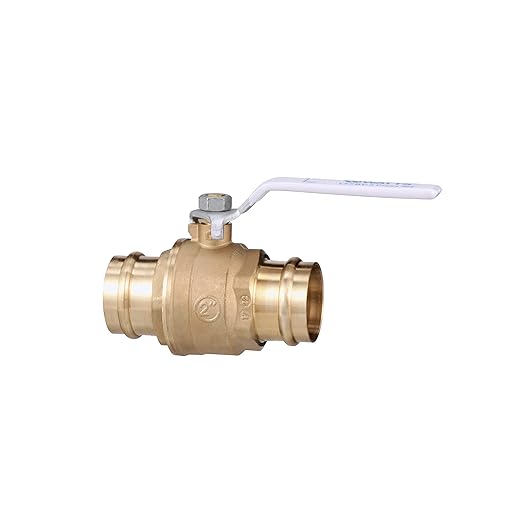 Watts LFFBV-3-PRESS-M2 Series 2" Lead-Free 2-Piece Full Port Chrome-Plated Brass Ball Valve with Integral Press Fitting End Connections for Types K, L, and M Hard Copper Tubing