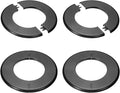 PATIKIL Wall Split Flange 140mm / 5.5" OD, 4 Pcs Round Escutcheon Plate Cover PPR Plumbing Cover Plates with Self-Adhesive Tape for 78mm / 3.1" Dia Water Pipe Faucet, Black
