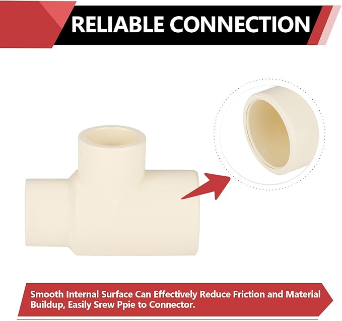 20-PACK EFIELD CPVC Tee Fittings,3/4"x1/2"x1/2" CPVC-CTS Slip Reducing Tee,(CPVC023-10-20PCS)