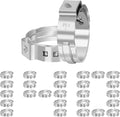 Kodilin 140-Pack 1 Pex Crimp Rings, Heavy-Duty 304 Stainless Steel Single Ear Pex Clamps Wider & Thicker Pex Cinch Clamps for Superior Grip & 360° Seal, Fits PEX Tubing Pipe Fitting Connections