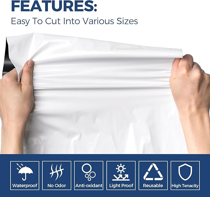 ALORAIR 10 mil Vapor Barrier for Crawl Space – 10' x 50' Heavy-Duty Plastic Sheeting – Black/White Panda Film – Crawlspace Encapsulation, Ground Cover, Drop Cloth – Commercial & Residential Use