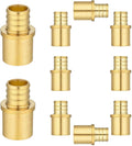 (10 Pack) Lidertik Copper to Pex Fittings 3/4 inch, 3/4" Pex F1807 x 3/4" Male Sweat Adapter Brass