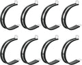 uxcell 2-3/8"(60mm) Cable Clamp, 304 Stainless Steel Rubber Cushioned Insulated Clamp R Shape Metal Clamp Tube Holder for Pipe Hose Wire Cord Installation 8Pcs