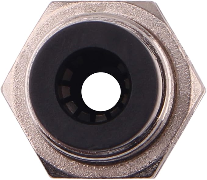 Bulkhead Union Push to Connect Tube Fitting 3/8 In Tube OD Stainless Steel Double Threaded (5 Packs)