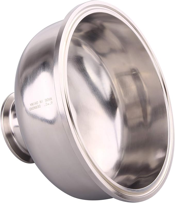DERNORD Tri Clamp Bowl Reducer Sanitary Fitting Stainless Steel 304 (Tri Clamp Size: 6 inch x 2 inch)