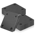 Rocaris 12 Pcs 4 X 4 X 1/5 Inch A36 Steel Plate Hot Rolled, Steel Base with 4 Holes Metal Square for Construction Boards, Structure Support, Weldable Square and Industrial