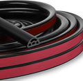 20Ft EPDM Rubber Weather Stripping Door Seal, Self-Adhesive Rubber Window Seal – Soundproof Weather Stripping Door Seal Strip for Doors & Windows(Black)
