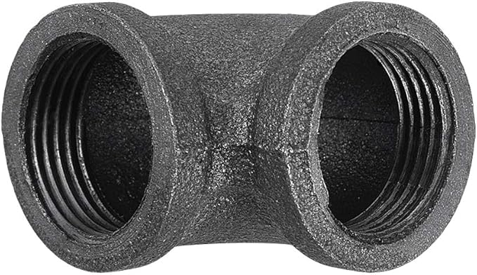 20 Pack 3/4 Inch 90 Degree Black Elbow Threaded Pipe Fittings, Cast Pipe Fittings for DIY Furniture Decorative, Steampunk Industrial Vintage Style.