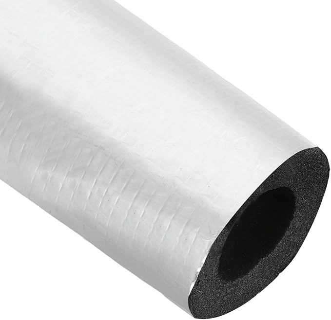 PATIKIL Pipe Insulation Foam Tube, 3.3FT Length Self Adhesive Pipe Freeze Protection Wrap with Aluminum Foil 3"(76MM) ID x 3cm Thickness for Outdoor Winter Irrigation