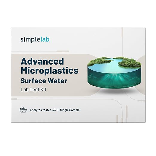 Advanced Microplastics in Surface Water Test Kit by SimpleLab | Lab Analysis of Microplastic Count & Polymer Identification | Tests for 43 Microplastics in Lakes, Ponds, or Rivers