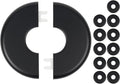 12 Pcs Wall Split Flange, ABS Round Self-Adhesive Escutcheon Plate Buckles Design for 1"/26mm Diameter Pipe