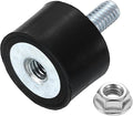 uxcell M4 Rubber Mounts, 1Pcs 15x10mm(DxH) Rubber Cylindrical Anti Vibration Isolator Shock Absorber with Lock Nut for Car Bobbin Generator Air Compressors