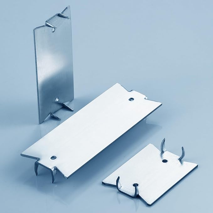 Wensilon(30 pcs) Zinc 1.5X2 Inch 16-Gauge Anti-Nail Protection Plate Shield, Nail Plate for Wood Studs, Steel Cable Wire Protector Plate with Sharp Pointed Prongs for Protection Plumbing and Wiring