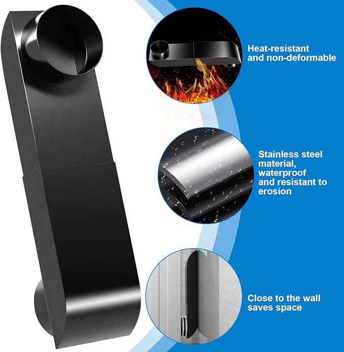Upgrade Periscope Dryer Vent, 9.5-14.5" Adjustable Dryer Vent Connector Kit for Whirlpool and Tight Spaces - Flat & Slim Telescoping Dryer Vent Low Profile 4 Inch Duct Dryer Outlets
