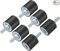 uxcell 6pcs M5x15mm Rubber Isolator Mounts with Studs 20x20mm Male Female Vibration Shock Absorber Zinc Plated Cylindrical Thread Mounts Anti Vibration Isolators with 6pcs M5 Lock Nuts