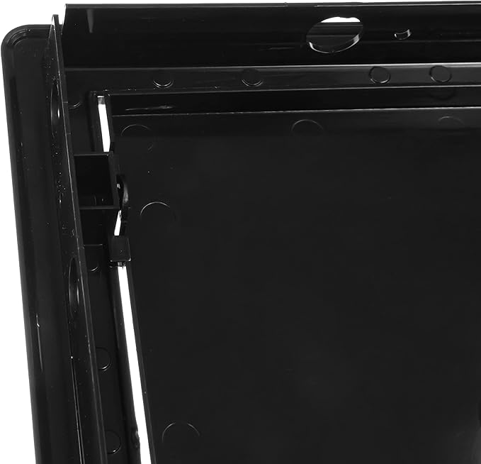 8" x 8" Black Plastic Access Panel - Wall Access Door for Plumbing, Electricity, Heating, Alarm Services